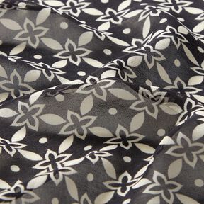 Chiffon floral ornaments – black/white, 