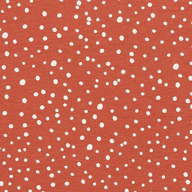 Cotton jersey irregular dots – terracotta,  image number 1