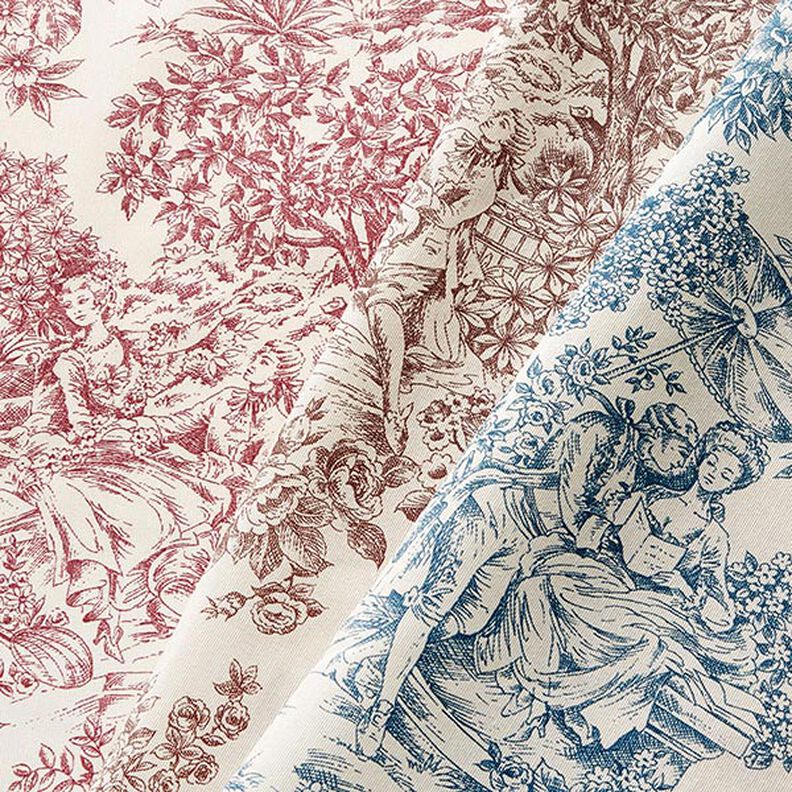 Decor Fabric Canvas Toile de Jouy 280 cm – blue,  image number 5
