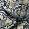 Crepe Chiffon paisley and lurex stripes – black/silver blue,  thumbnail number 2