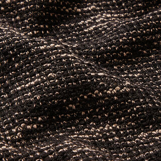 Mottled bouclé knit – black/beige, 