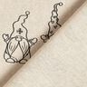 Decor Fabric Half Panama festive gnomes – natural/black,  thumbnail number 4