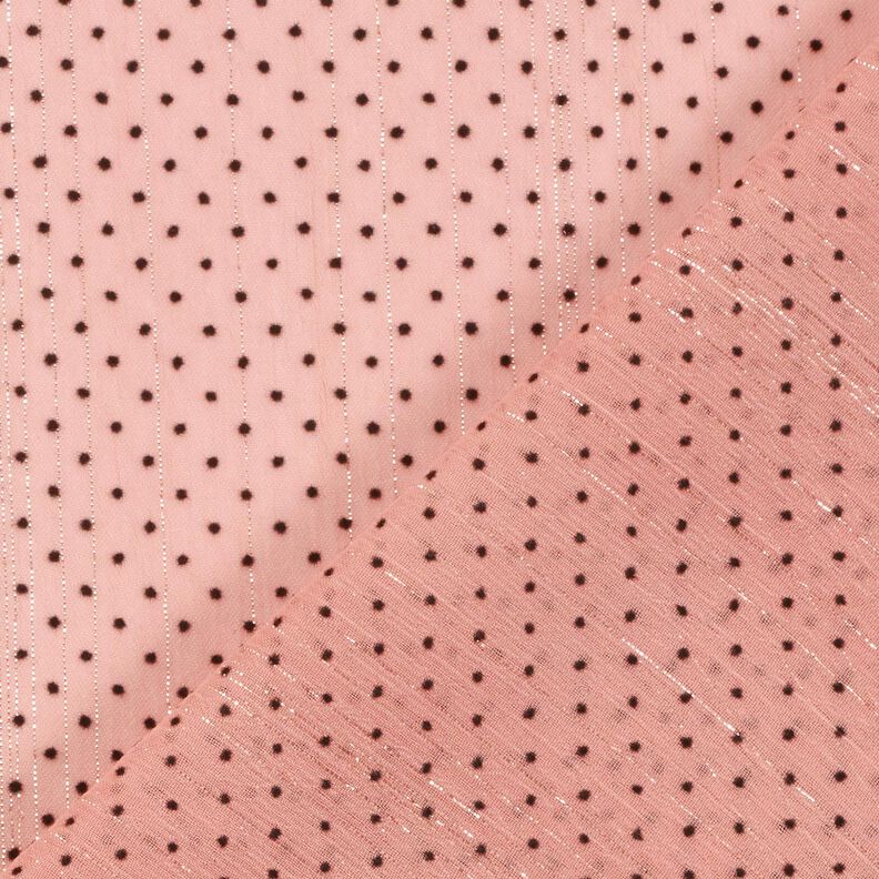 Glitter stripes and dots chiffon – light dusky pink,  image number 4