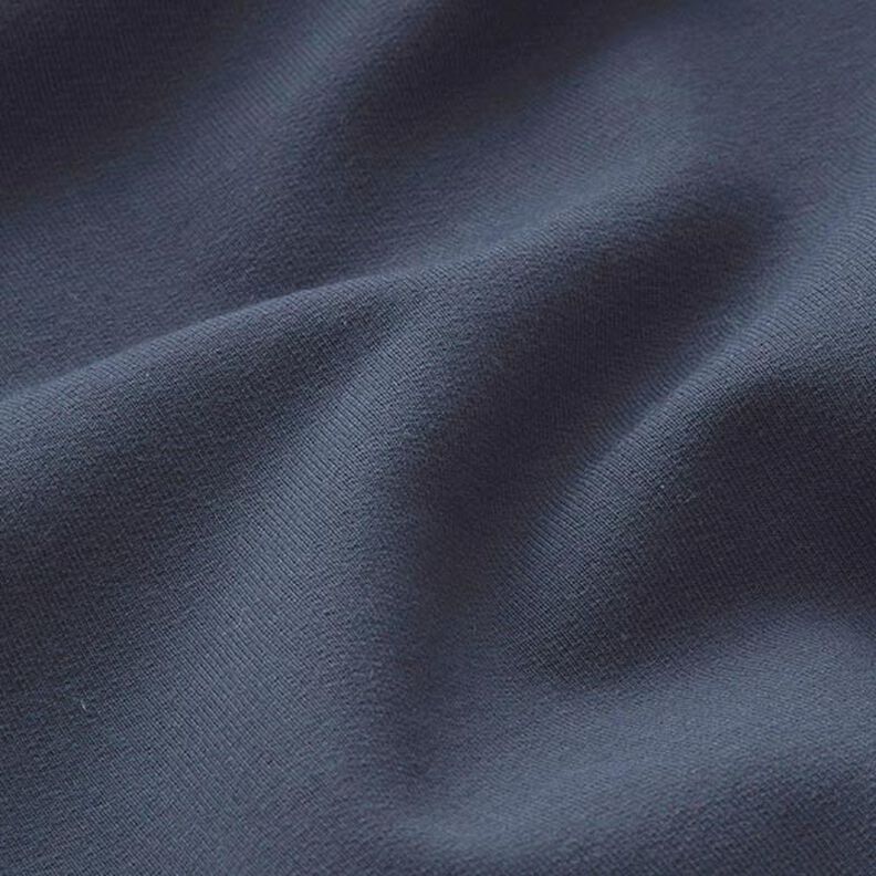 Light Cotton Sweatshirt Fabric Plain – midnight blue,  image number 4