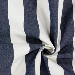 Awning fabric stripey Toldo – white/navy blue, 