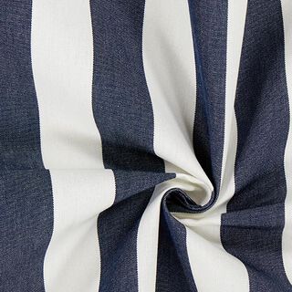 Awning fabric stripey Toldo – white/navy blue, 
