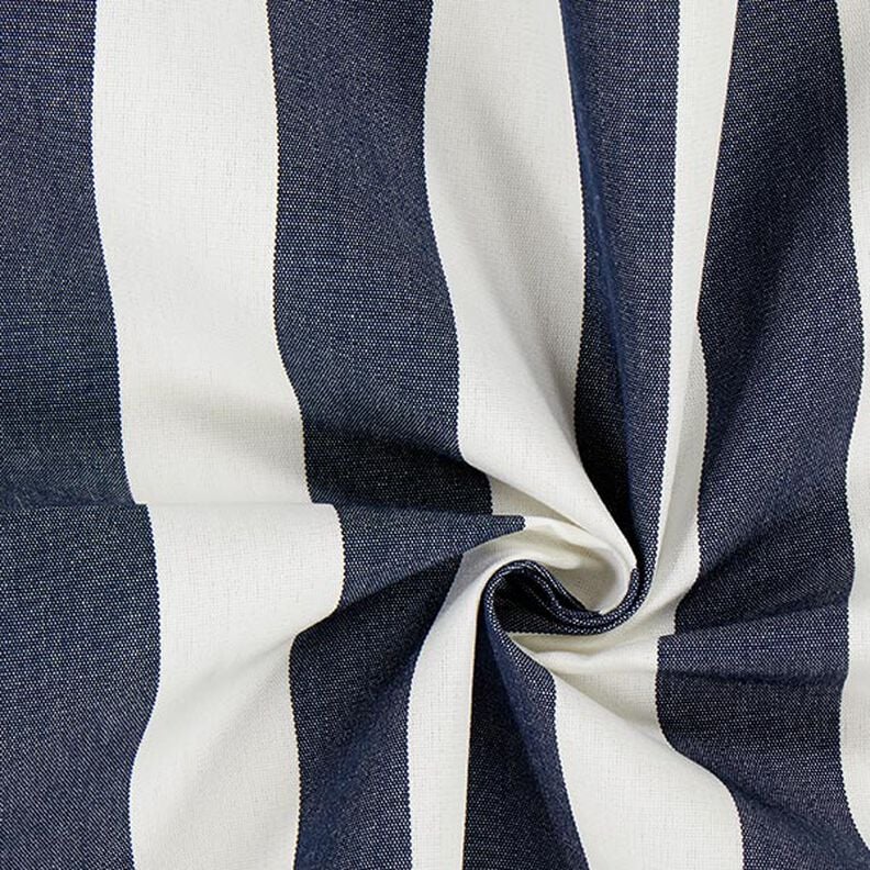 Awning fabric stripey Toldo – white/navy blue,  image number 2