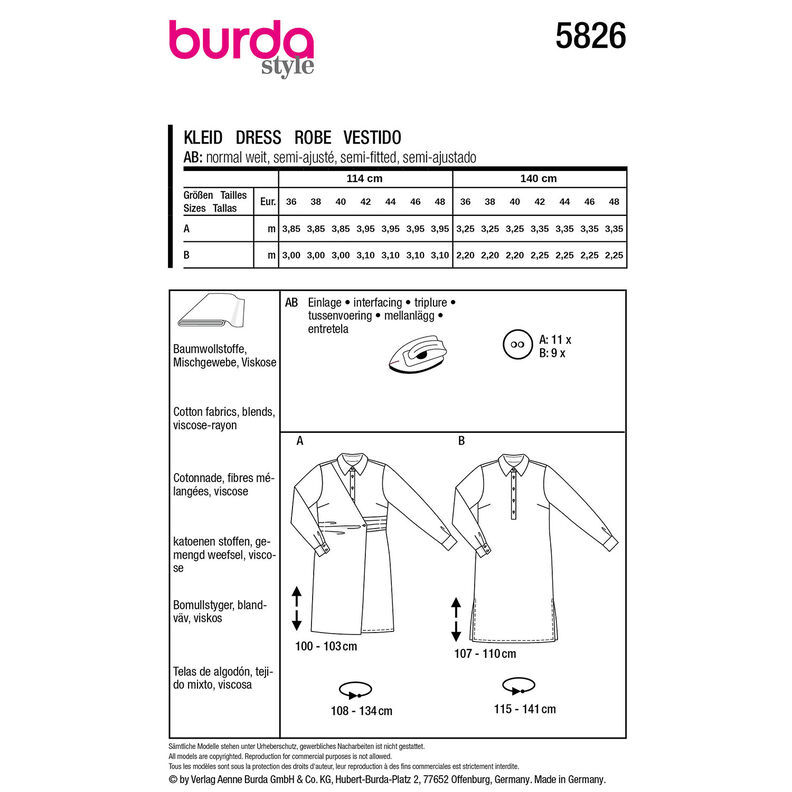 Dress | Burda 5826 | 36-48,  image number 9