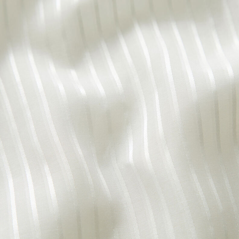 Satin stripes voile silk blend – white,  image number 2