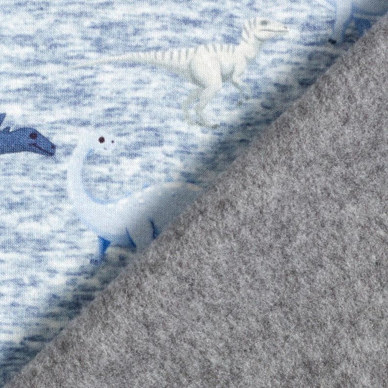 Alpine Fleece Dinosaurs – natural/denim blue,  image number 4