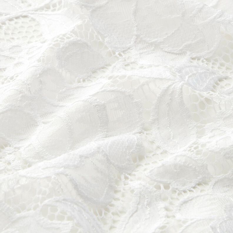 Stretch Lace Blossoms and leaves – offwhite,  image number 3