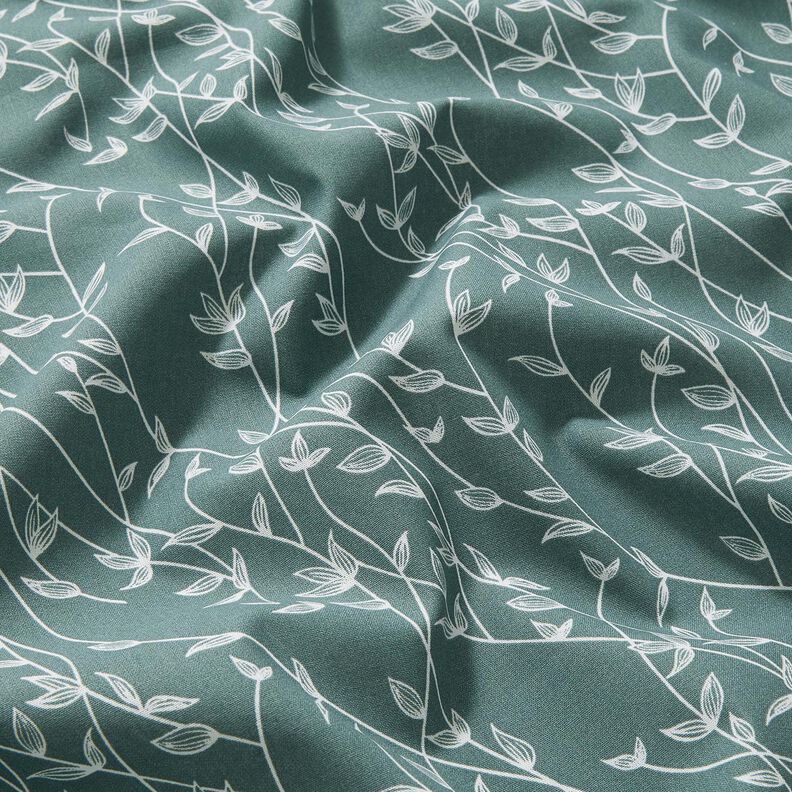 Cotton Poplin Leafy Vines – blue spruce,  image number 2