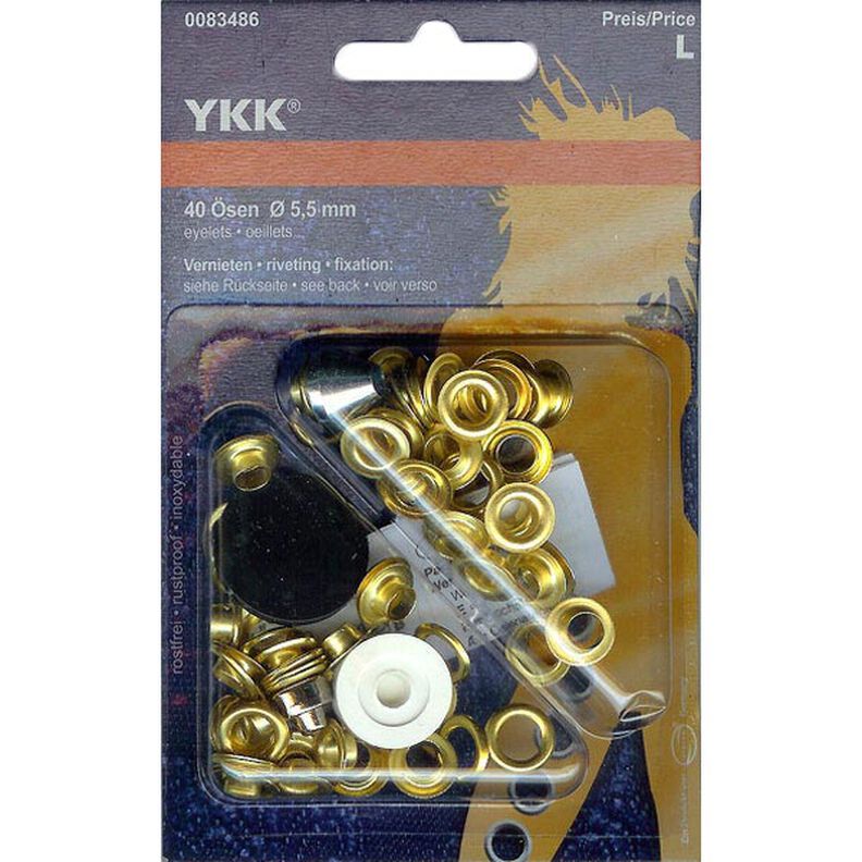 Eyelets 4 – gold metallic | YKK,  image number 1