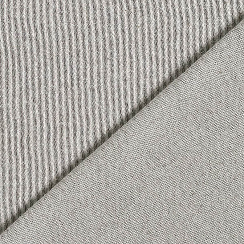 Plain cotton linen blend jersey – grey,  image number 3
