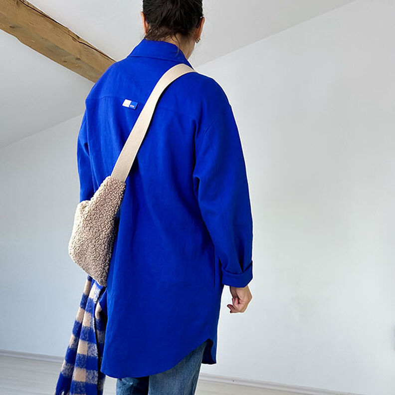 Linen fabric Ramie mix medium – royal blue,  image number 10