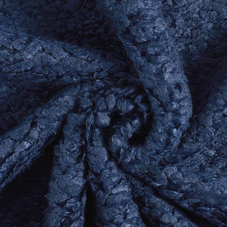 Plain Imitation Leather with Faux Fur Reverse – black/navy blue,  image number 6
