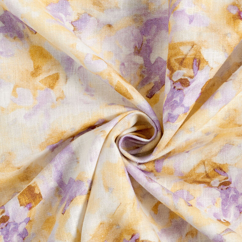 Batik linen cotton blend – ivory/mauve,  image number 4