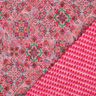Quilted Fabric Doubleface Diamonds | Poppy Fabrics – intense pink/fir green,  thumbnail number 1