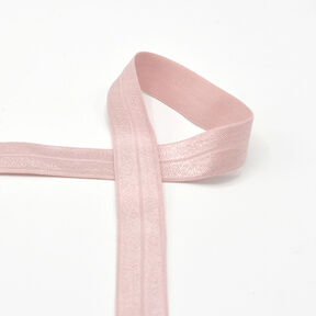 Elastic edging tape (folding elastic) glossy [20 mm] – light dusky pink, 