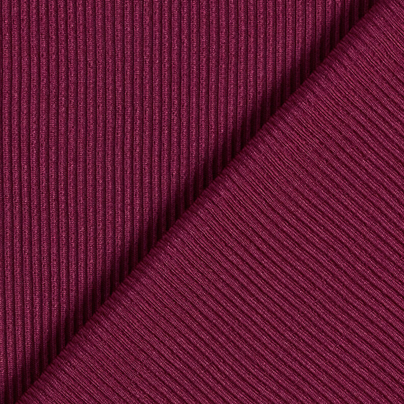 Plain Ribbed Jersey – burgundy,  image number 4