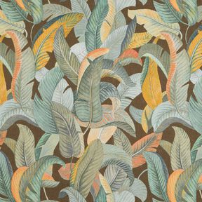 Decor Fabric Half Panama Banana Leaves – copper/khaki, 