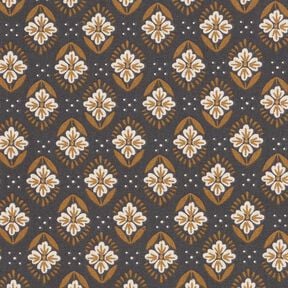 Cotton Cretonne flowery tiles – granite, 