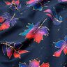 French terry colourful autumn leaves | Glitzerpüppi – midnight blue/fire red,  thumbnail number 2