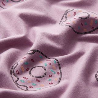 Cotton Jersey Glittery donuts | by Poppy – pastel violet, 