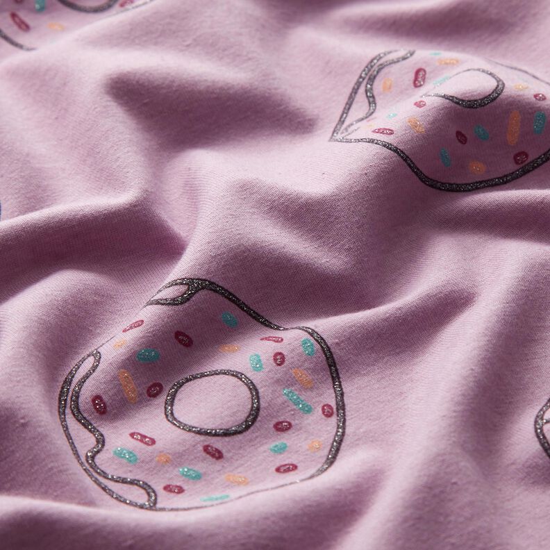 Cotton Jersey Glittery donuts | by Poppy – pastel violet,  image number 2