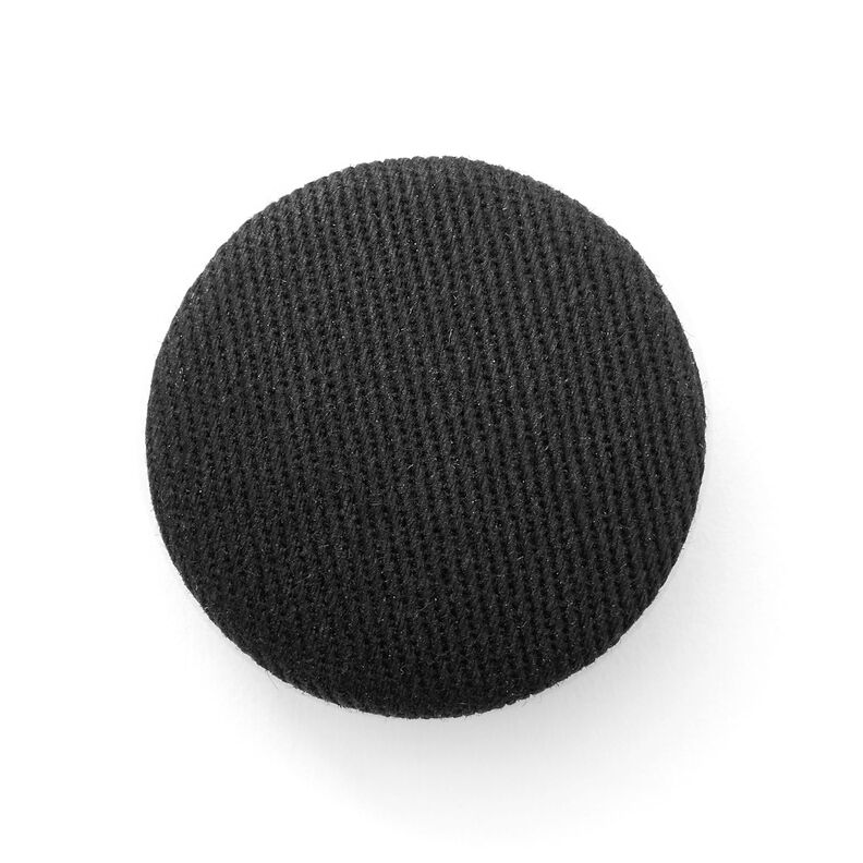 Covered button, Cotton Twill – black,  image number 1