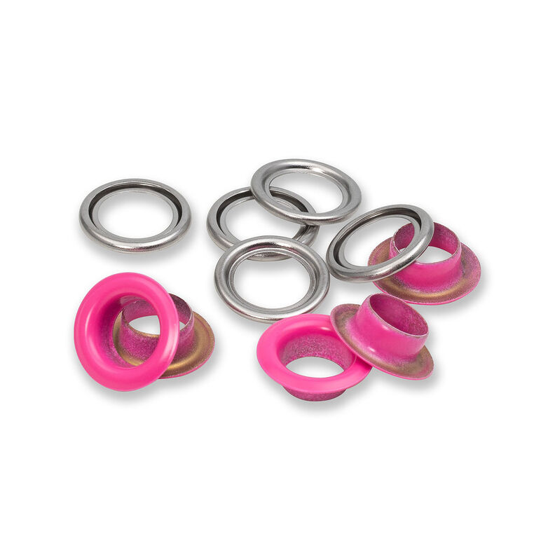 Eyelets with washers [20 pieces | Ø 11 mm] | Prym – pink/metallic silver,  image number 2