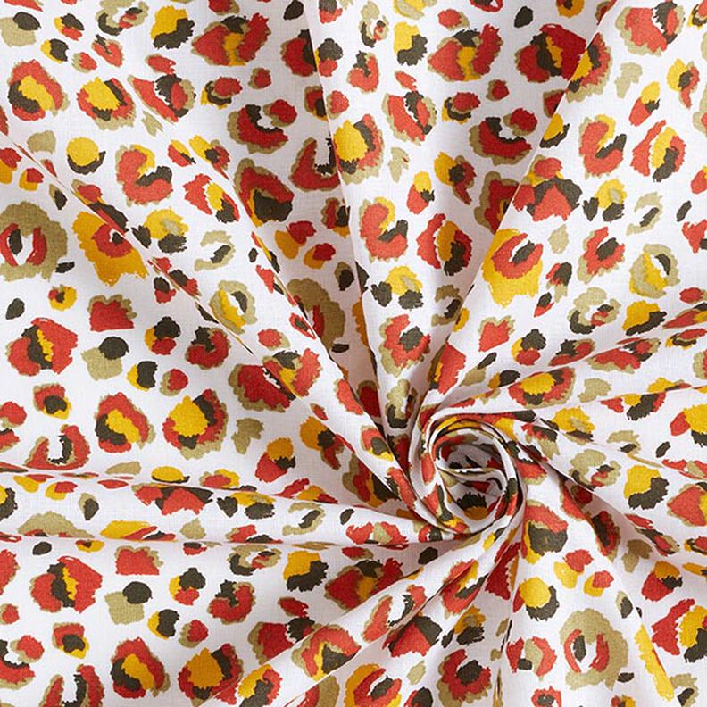Cotton Cretonne leopard print – light khaki/white,  image number 3