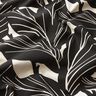 Decor Fabric Panama elegant leaves – black/natural,  thumbnail number 2