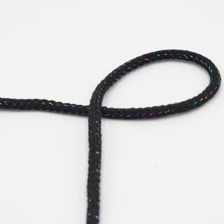 Cotton cord Lurex [Ø 5 mm] – black, 