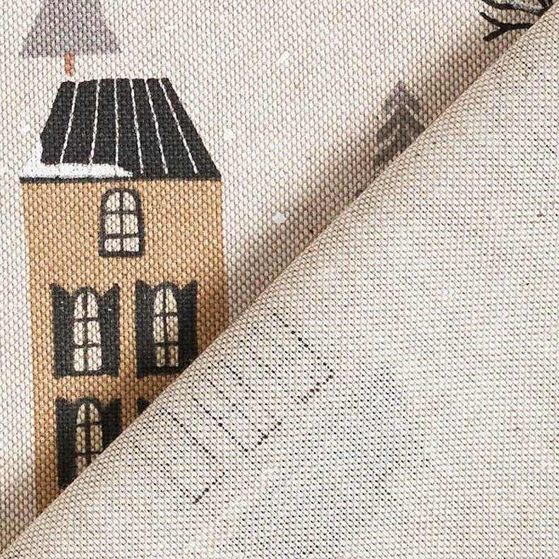 Decor Fabric Half Panama winter scene – natural/light brown,  image number 4