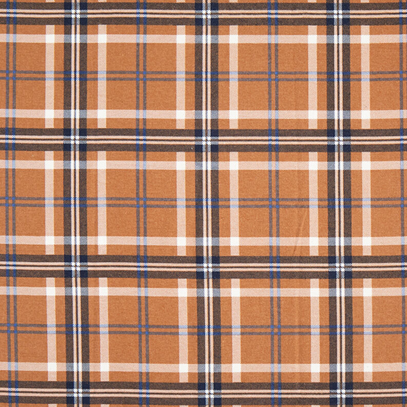 Cotton Flannel Check Print | by Poppy – fawn/royal blue,  image number 1