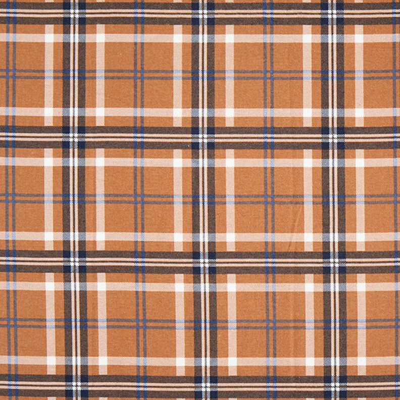 Cotton Flannel Check Print | by Poppy – fawn/royal blue,  image number 1