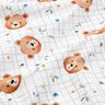 Cotton Poplin Teddy bears on a check pattern Digital Print – white/reed,  thumbnail number 2