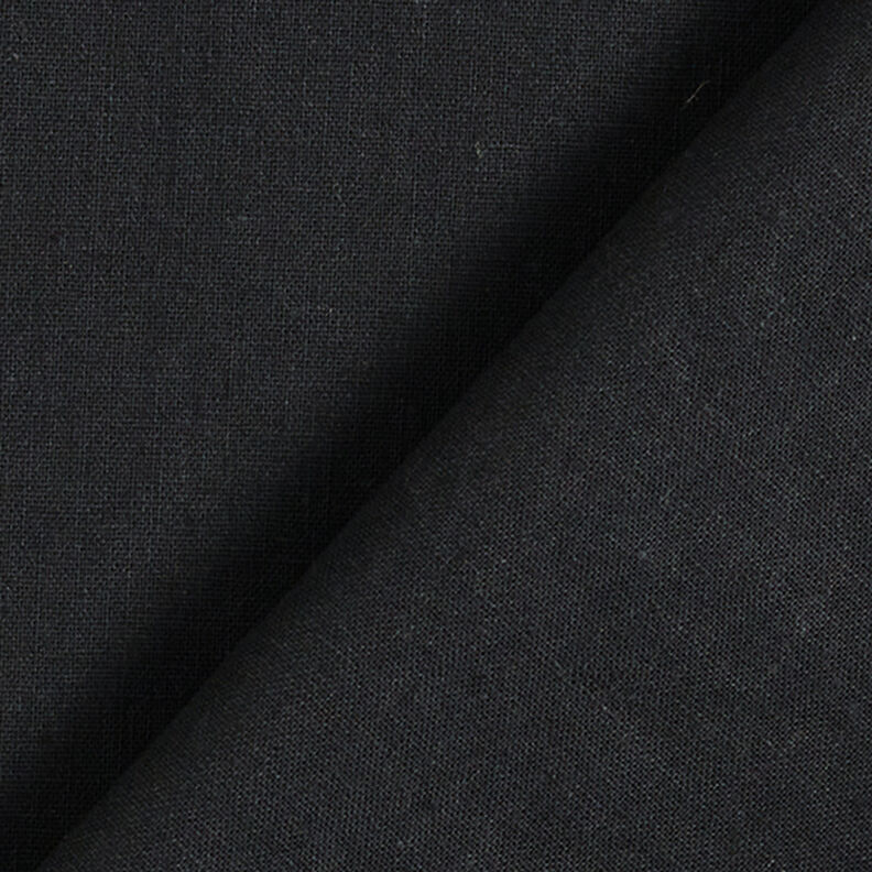 Linen Cotton Blend Plain – black,  image number 3