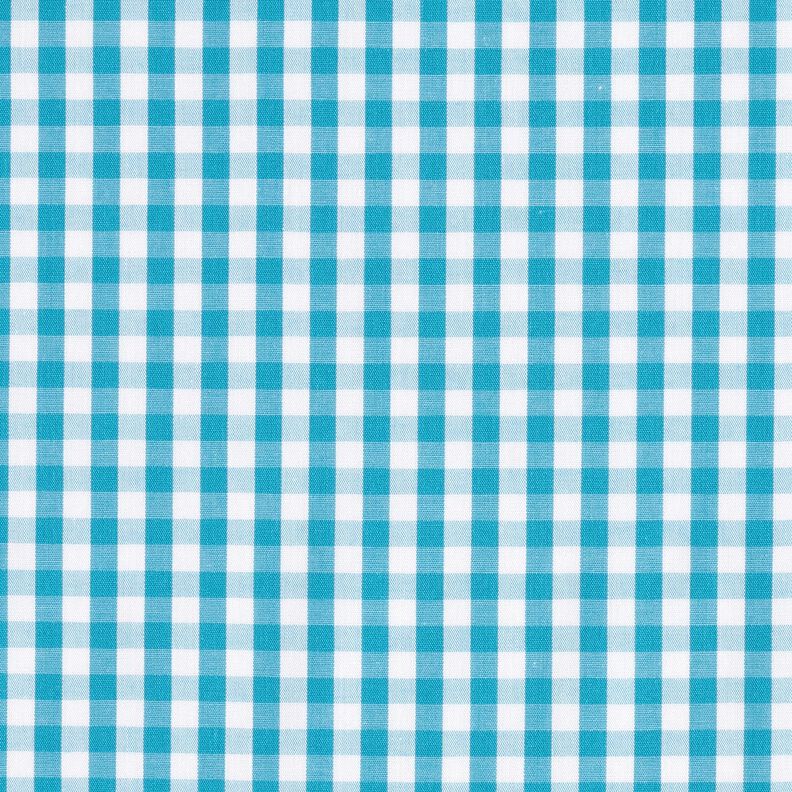 Cotton Poplin small gingham check – turquoise/white,  image number 1