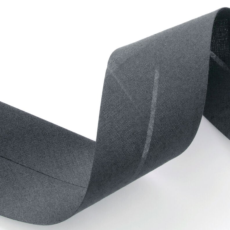Bias binding Polycotton [50 mm] – dark grey,  image number 2
