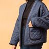 Denim Teddy Quilted Fabric | by Poppy – denim blue,  thumbnail number 7