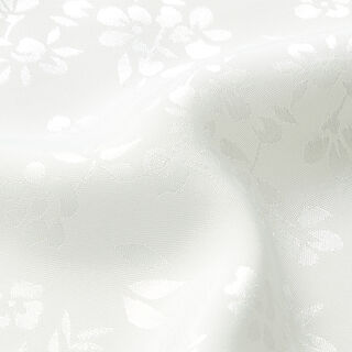 floral satin lining fabric – white, 