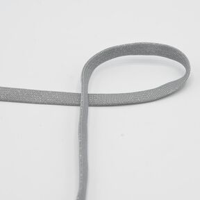 Flat cord Hoodie Lurex [8 mm] – elephant grey/metallic silver, 