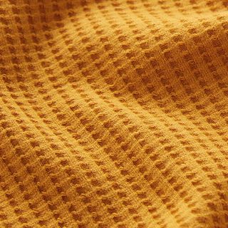 Cotton waffle jersey Plain – curry yellow yellow, 