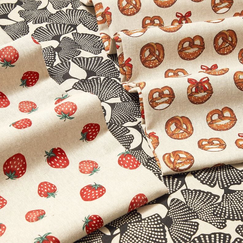 Decor Fabric Half Panama pretzels – brown/natural,  image number 6