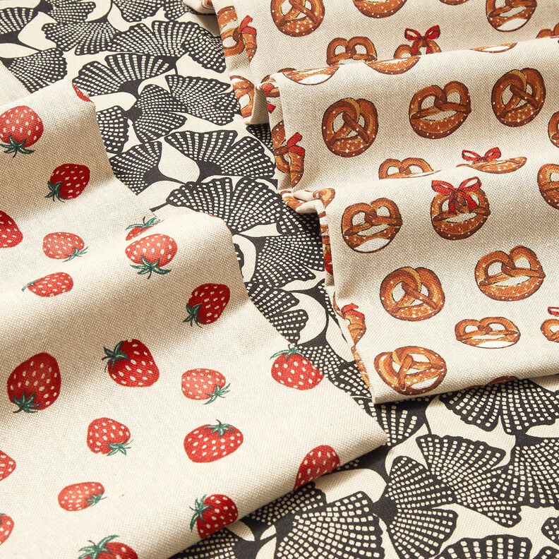 Decor Fabric Half Panama pretzels – brown/natural, image number 6