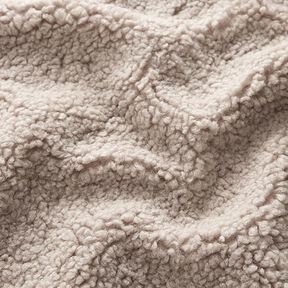 Teddy fur upholstery fabric – dark beige, 