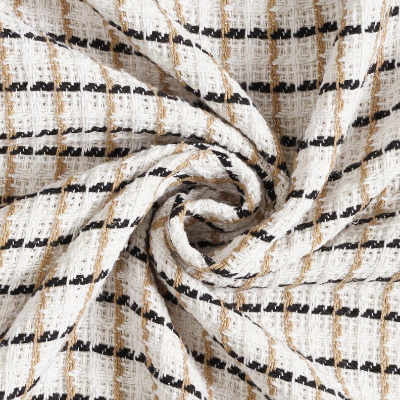 Checked chunky bouclé – white/beige,  image number 3