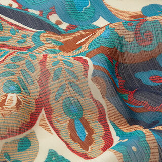 Paisley Crepe Chiffon – blue, 